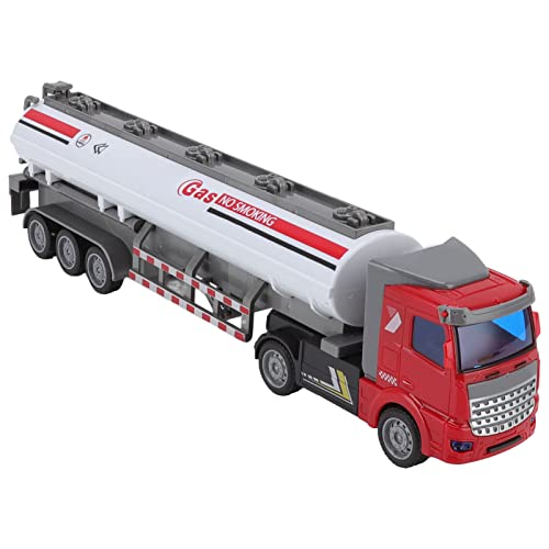 Srliya 1/48 LKW-Modell RC Sattelauflieger Pull Back Truck Modell Halbmontiert, Robust, Pädagogisch Interessant, Widerstandsfähige, Baufahrzeug-Spielzeug (Flachkopf-Öltanker zum von Srliya