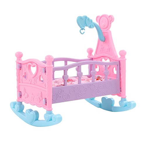 Puppenhaus-Krippe, Puppenhaus, Babybett, Schaukelbett, Schaukelbett, Kissen, Steppdecke, Puppenhaus-Möbelzubehör Puppenhaus-Krippe, Puppenhaus, Babybett, Schaukelbett, Schaukelbett, Kissen, Steppdecke, Puppenhaus-Möbelzubehör von Srliya