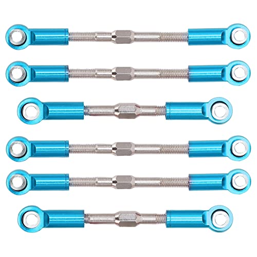 Srliya RC 1/14 Auto Metall PullRC Metall Zugstange Lenkung Servo Link Gestänge Spurstange für WLtoys 144001 124018 124019 (Blau) von Srliya