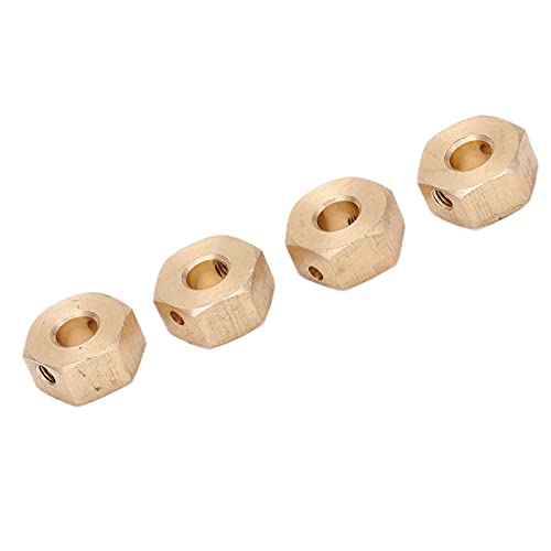Srliya RC-Messing-Sechskantadapter, Robust, Langlebig, Exquisites Aussehen für Axial SCX10 III AXI03007, Einfache Installation (6mm) von Srliya