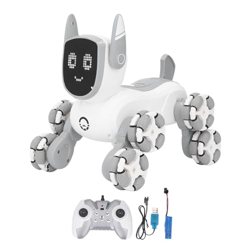 Srliya Roboterhund, wiederaufladbarer Kinder-Roboterhund, ferngesteuertes Roboterhund-Spielzeug mit musikalischen Lichtern, 2,4 GHz, wiederaufladbar, Mädchen Srliya Roboterhund, wiederaufladbarer Kinder-Roboterhund, ferngesteuertes Roboterhund-Spielzeug mit musikalischen Lichtern, 2,4 GHz, wiederaufladbar, Mädchen von Srliya