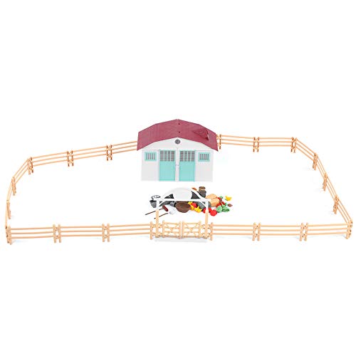 Srliya Simulation Bauernhof Modell Haus Spielzeug Szene Dekoration Tier Modell Spielzeug Ranch Geburtstagsgeschenk (29 x 19 cm/11,4 x 7,5 Zoll) von Srliya