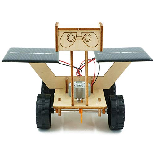 Srliya Spielzeug Kinder Holzspielzeug Elektromotor Kit Zusammenbauen Auto Physik Experimente Motorspiel Solarenergie Kleines Auto DIY Elektro-Solarenergie-Automodell Pädagogische (Solarrover) von Srliya