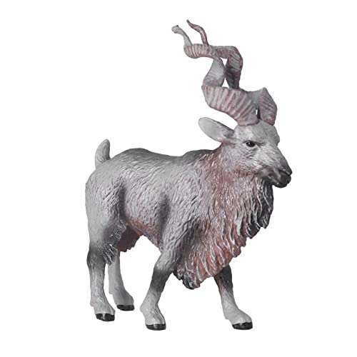 Srliya Ziegenfigur, Capra Falconeri, Form, Lebendig, Interessant, Pädagogisch, 20 X 21 cm, Dekoratives Tierornament Spielzeug von Srliya