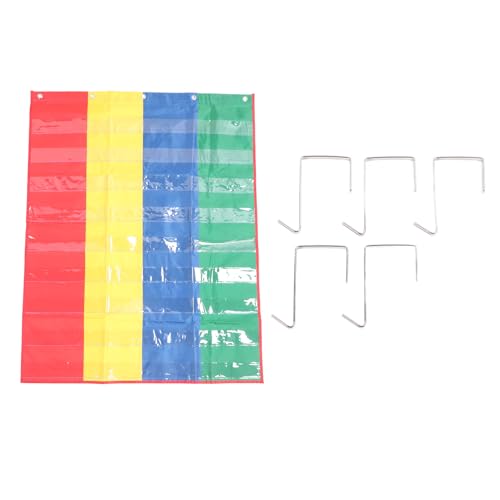 Taschentabelle für Kinder, Taschentabelle mit 4 Spalten Zum Aufhängen für das Klassenzimmer, Robuster, Transparenter Metallhaken, Doppelseitige Lern-Taschentabelle Taschentabelle für Kinder, Taschentabelle mit 4 Spalten Zum Aufhängen für das Klassenzimmer, Robuster, Transparenter Metallhaken, Doppelseitige Lern-Taschentabelle von Srliya