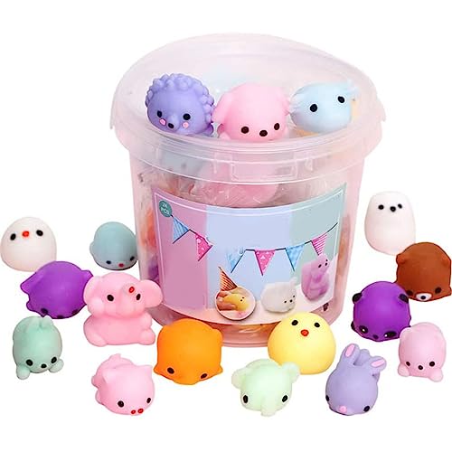 Tier 24-teiliges Tierspielzeug, Weiche Dekompression, Niedliches Buntes Tier-Sensorspielzeug Zum Stressabbau Tier 24-teiliges Tierspielzeug, Weiche Dekompression, Niedliches Buntes Tier-Sensorspielzeug Zum Stressabbau von Srliya