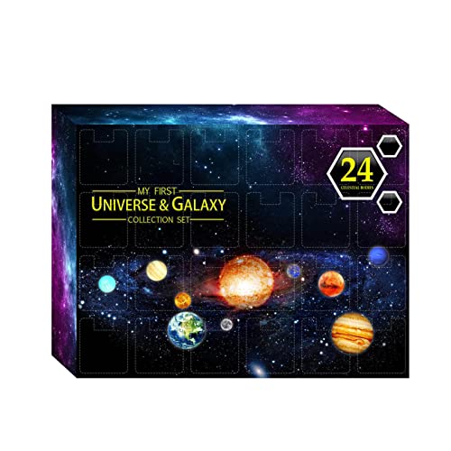 Universum Galaxy Advents Kalender Tag Countdown Kalender Universum Sammlung Set für Mädchen und Jungen Universum Galaxy Collection Set (1) von Srliya