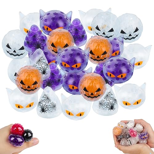 36pcs Halloween Mini Stress Bälle drücken Wasserperlenspielzeug für Party -Gefälligkeiten, Kinder Jungen Mädchen Geschenkfüller von Ssguopte