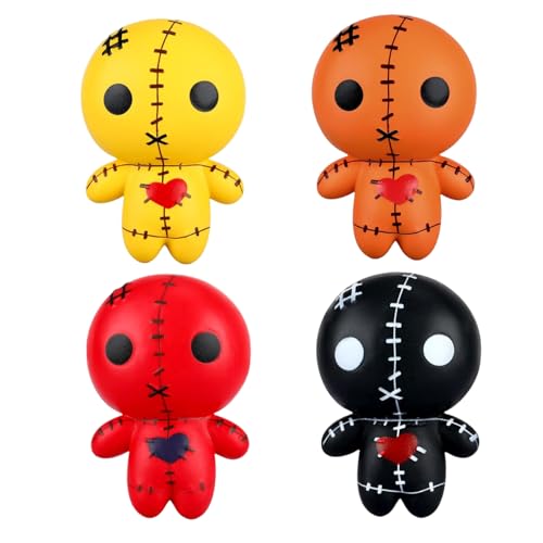 4pcs Voodoo -Puppen langsam aufsteigende süße Squeeze Ghost Doll Weiches Stress Relief Spielzeug gruselig für Halloween -Weihnachtsspielzeuge, 4 Farben 4pcs Voodoo -Puppen langsam aufsteigende süße Squeeze Ghost Doll Weiches Stress Relief Spielzeug gruselig für Halloween -Weihnachtsspielzeuge, 4 Farben von Ssguopte