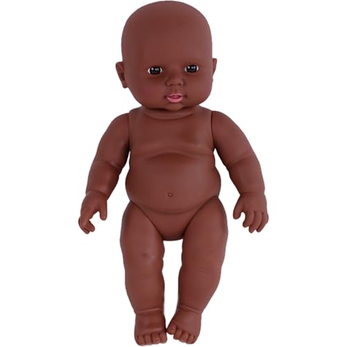Baby Dull 12in High Realistic Simulation Safe süße weiche Plastik Neugeborene Babypuppen frühe Bildungsgeschenke für Mädchen, Junge, Afrika von Ssguopte