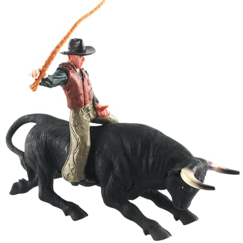 Cowboy-Spielzeug, realistisches Handzeichnung Bullen-Reitspielzeug, umweltfreundliche PVC-Rodeo-Spielsachen, Vorschulwissenschaftler Bildungsbullenspielzeug für Jungen Kindergeschenke, Schwarz Cowboy-Spielzeug, realistisches Handzeichnung Bullen-Reitspielzeug, umweltfreundliche PVC-Rodeo-Spielsachen, Vorschulwissenschaftler Bildungsbullenspielzeug für Jungen Kindergeschenke, Schwarz von Ssguopte