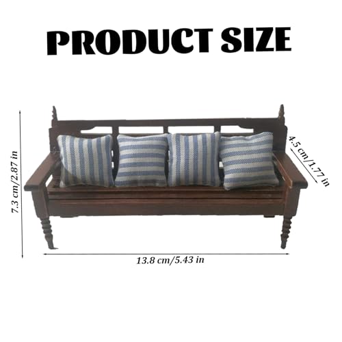 Dollhouse Couch, 1:12 Hölzerner Liegestuhlstuhl Dollhouse Schlafzimmer Möbel, Vintage -Simulation Miniatur Couch für Home Dollhouse Accessoires Dollhouse Couch, 1:12 Hölzerner Liegestuhlstuhl Dollhouse Schlafzimmer Möbel, Vintage -Simulation Miniatur Couch für Home Dollhouse Accessoires von Ssguopte