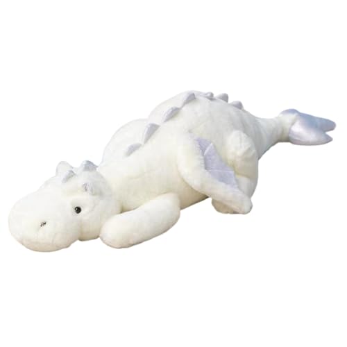 Ssguopte Drachengefüllte Tier, 43 Zoll niedlichen Cartoon Dragon Plüsch mit Flügel, weiches bequemes Riesengefüllter Tier für Kinder Jungen Mädchen Schlafzimmer Dekoration, Weiß von Ssguopte