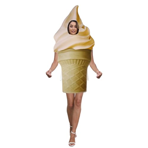 Eiskostüm, hautfreundliche und komfortable Simulation Eiscreme Party, lustige Halloween-Kostüme für Cosplay-Weihnachtsleistung, Medium, Medium Eiskostüm, hautfreundliche und komfortable Simulation Eiscreme Party, lustige Halloween-Kostüme für Cosplay-Weihnachtsleistung, Medium, Medium von Ssguopte