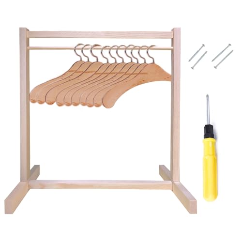 Puppenbekleidungsregal mit Puppenbügel 16 Stück/Set 11,8 Zoll Holzpuppen Kleidung Aufbewahrung Simulation Miniaturpuppenhau Puppenbekleidungsregal mit Puppenbügel 16 Stück/Set 11,8 Zoll Holzpuppen Kleidung Aufbewahrung Simulation Miniaturpuppenhau von Ssguopte
