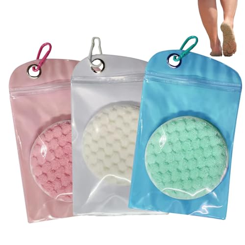 Sandentferner für Strand, 3pcs 4, 7 Zoll weich hautfreundlicher Baumwoll -Sand -Sand -Remover mit hängenden Wasserdichten Beutel für Strandvolleyball -Sandboxen von Ssguopte