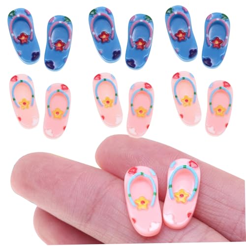 Ssguopte 1/12 Dollhouse Pantoffeln 6 Paare, Harz Mini Beach Schuhe Dekorative Accessoires Ssguopte 1/12 Dollhouse Pantoffeln 6 Paare, Harz Mini Beach Schuhe Dekorative Accessoires von Ssguopte