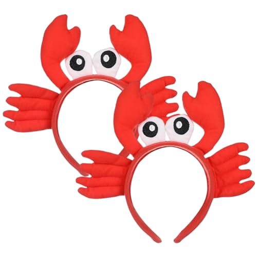 Ssguopte 2pcs Crab Stirnband, 9, 8 x 7, 9 Zoll Plüsch Krabbenhut mit Krallen und Augen, verstellbares Kostüm der Kreatur des Meeres für Karneval Halloween Cosplay Kostümparty Ssguopte 2pcs Crab Stirnband, 9, 8 x 7, 9 Zoll Plüsch Krabbenhut mit Krallen und Augen, verstellbares Kostüm der Kreatur des Meeres für Karneval Halloween Cosplay Kostümparty von Ssguopte