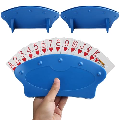 Ssguopte 2pcs Game Card Holder, ABS -verdickte Kartenstand Halten Sie 15 Teile, kein Fummeln oder Abfallen für Pokerpartys, Spiel von Ssguopte