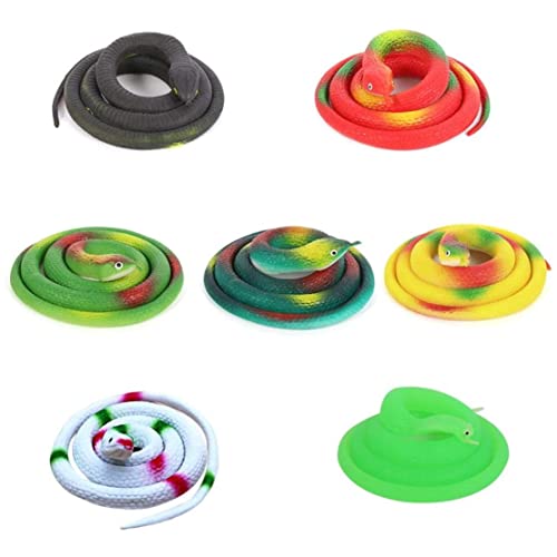 Ssguopte 31,5 Zoll Realistische Gummi-Schlange für Halloween, 7er Set Gummischlangen Spielzeug Ssguopte 31,5 Zoll Realistische Gummi-Schlange für Halloween, 7er Set Gummischlangen Spielzeug von Ssguopte