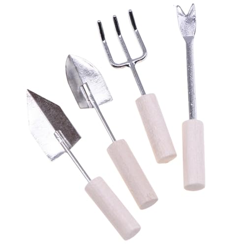 Ssguopte 4PCS/Set Dollhouse Miniaturen, Farm Tools Set, 1/12 Maßstabszubehör für die Dekoration Ssguopte 4PCS/Set Dollhouse Miniaturen, Farm Tools Set, 1/12 Maßstabszubehör für die Dekoration von Ssguopte