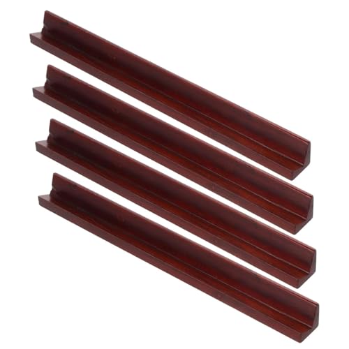 Ssguopte 4PCS Mahjong -Racks mit Pushers, hölzernen Mahjong -Pushers mit Groove, ideal für mexikanische Zug, Domino und mehr Spielständer von Ssguopte