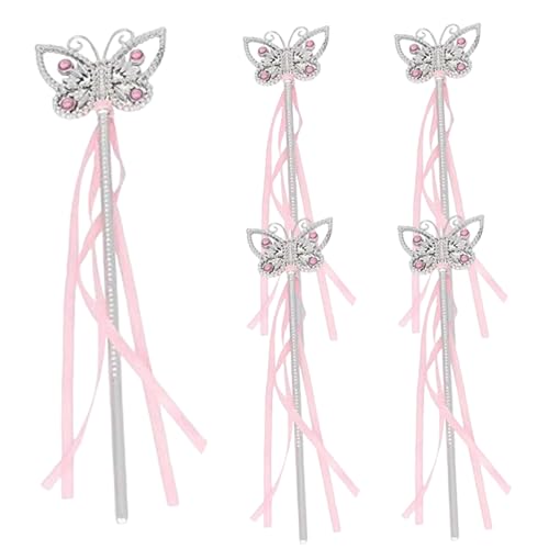 Ssguopte 5pcs Prinzessin Zauberstab, 13 -Zoll -Schmetterlingskönig mit Bändern, Handheld Zepter für Kostüm, Festzüge und Hochzeiten Ssguopte 5pcs Prinzessin Zauberstab, 13 -Zoll -Schmetterlingskönig mit Bändern, Handheld Zepter für Kostüm, Festzüge und Hochzeiten von Ssguopte