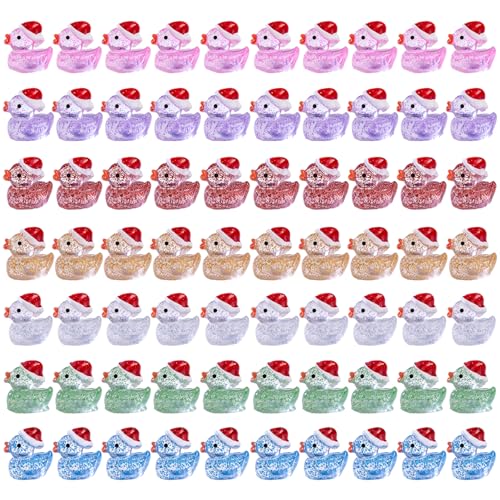 Ssguopte 70pcs leuchten in den dunklen Enten mit Weihnachtshut, farbenfrohe dekorative leuchtende Mini -Harz -Enten für Micro Landscape Fairy Garden Aquarium Dollhouse Ssguopte 70pcs leuchten in den dunklen Enten mit Weihnachtshut, farbenfrohe dekorative leuchtende Mini -Harz -Enten für Micro Landscape Fairy Garden Aquarium Dollhouse von Ssguopte