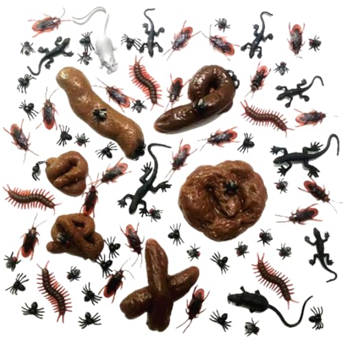 Ssguopte 80pcs gefälschte Poop -Fehler Streich Set 6 Poop Formen + 6 Nachahmung Insekt Ssguopte 80pcs gefälschte Poop -Fehler Streich Set 6 Poop Formen + 6 Nachahmung Insekt von Ssguopte
