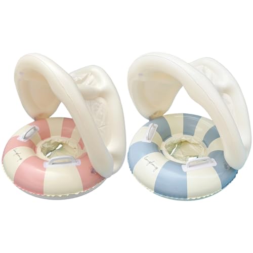 Ssguopte Baby Float mit Baldachin, aufblasbar, weich bequem Dicker, sicheres Babyschwimmen mit abnehmbarem Baldachin und Griff für Mädchen Jungen 0-4 Jahre, Stil 2 Ssguopte Baby Float mit Baldachin, aufblasbar, weich bequem Dicker, sicheres Babyschwimmen mit abnehmbarem Baldachin und Griff für Mädchen Jungen 0-4 Jahre, Stil 2 von Ssguopte
