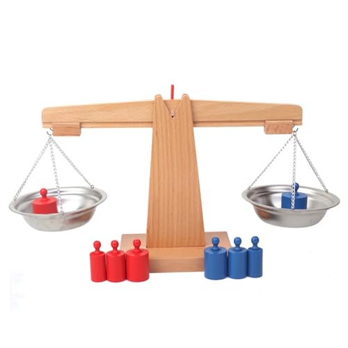 Ssguopte Balance Scale Kids Natural Holz Bildung Buntes Lehrspielzeug Klassenzimmerprojekt von Ssguopte