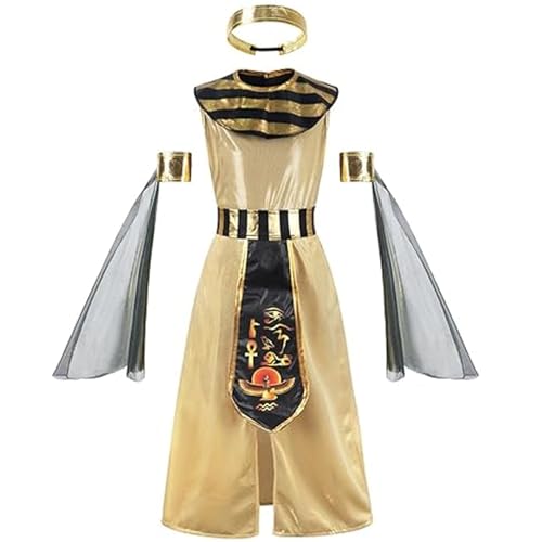 Ssguopte Cleopatra -Kostüm, ausgefallene ägyptische Kostümkinder mit Accessoires für Cosplay -Party, Halloween, Weihnachten, Festivalfeierlichkeiten, groß Ssguopte Cleopatra -Kostüm, ausgefallene ägyptische Kostümkinder mit Accessoires für Cosplay -Party, Halloween, Weihnachten, Festivalfeierlichkeiten, groß von Ssguopte