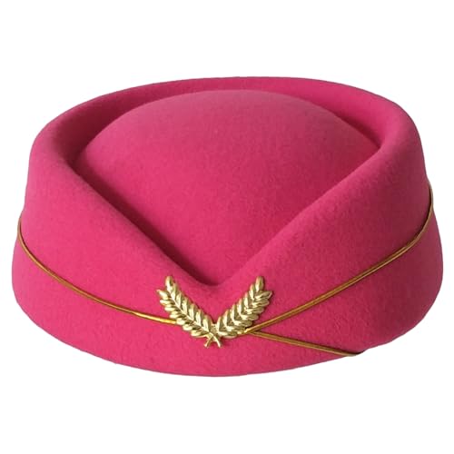 Ssguopte Flugbegleiter Hat Rosy Stewardess Kostüm Filz Flugbegeisterte Kostüm für Halloween Party Cosplay & Performance s s Ssguopte Flugbegleiter Hat Rosy Stewardess Kostüm Filz Flugbegeisterte Kostüm für Halloween Party Cosplay & Performance s s von Ssguopte