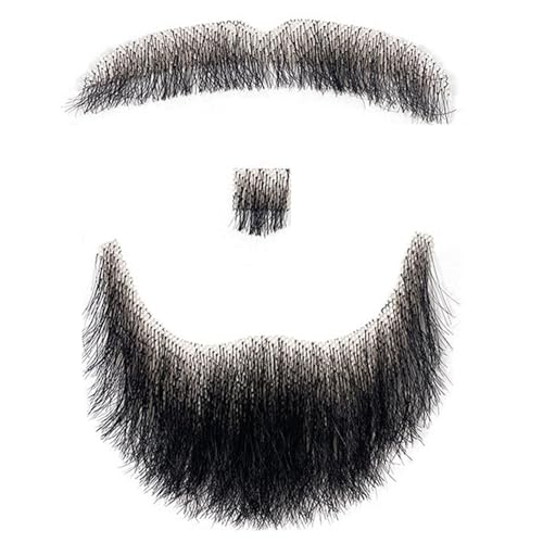 Ssguopte Gefälschter Bart menschliches Haar Realistischer Bart Fake Schnurrbart unsichtbarer Gesichtsbehaarungskostüm Spitze für Männer, die Halloween Cosplay Kostümparty, Style 2 Ssguopte Gefälschter Bart menschliches Haar Realistischer Bart Fake Schnurrbart unsichtbarer Gesichtsbehaarungskostüm Spitze für Männer, die Halloween Cosplay Kostümparty, Style 2 von Ssguopte