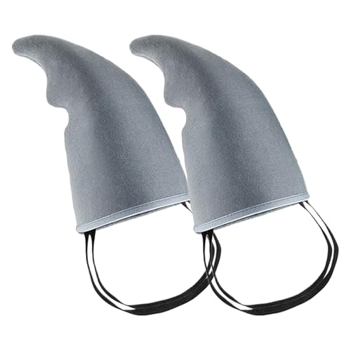 Ssguopte Hai-Kostüm-Accessoire: 2 Stück, graue, niedliche Haiflossen-Requisiten für Halloween Ssguopte Hai-Kostüm-Accessoire: 2 Stück, graue, niedliche Haiflossen-Requisiten für Halloween von Ssguopte