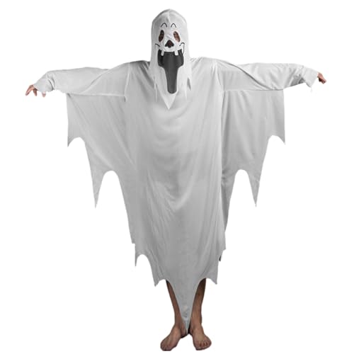 Ssguopte Halloween Ghost Kostüm mit vollem Kopf Cover grusely Ghost Kostüm für Erwachsene Cosplay Robe Food Dress Party Supplies für Frauen Männer Ssguopte Halloween Ghost Kostüm mit vollem Kopf Cover grusely Ghost Kostüm für Erwachsene Cosplay Robe Food Dress Party Supplies für Frauen Männer von Ssguopte