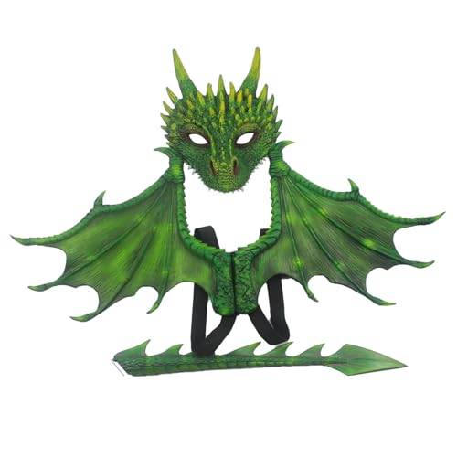 Ssguopte Kinder Dinosaurierkostüm, Dragon Kostümset enthält Flügelmaskenschwanz für Halloween Masquerade Party Cosplay Ssguopte Kinder Dinosaurierkostüm, Dragon Kostümset enthält Flügelmaskenschwanz für Halloween Masquerade Party Cosplay von Ssguopte
