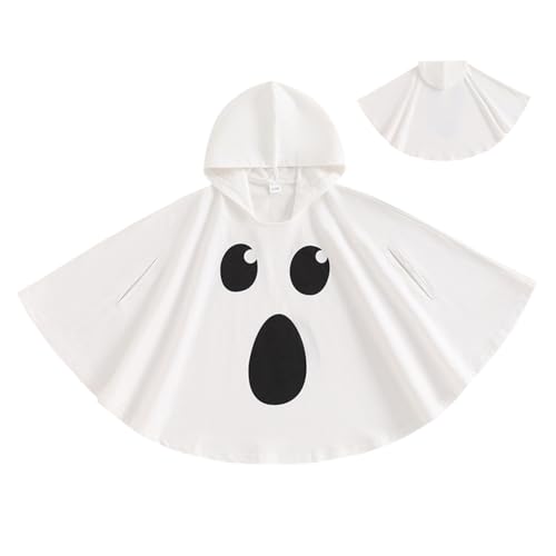 Ssguopte Kleinkind Geisterkostüm Baumwoll Ghost Cloak Halloween Kostüme für Jungen Mädchen Cosplay -Outfits, geeignet für Kinder im Alter von 3 bis 4 Jahren von Ssguopte