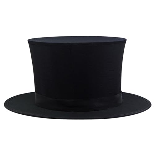 Ssguopte Magierhut zusammenklappbarer Top -Hut Halloween Magicians Kostüm Schwarz Top mit Mezzanines Trick für Magier Performance Gimmick Dress Up Halloween Party Schwarz von Ssguopte
