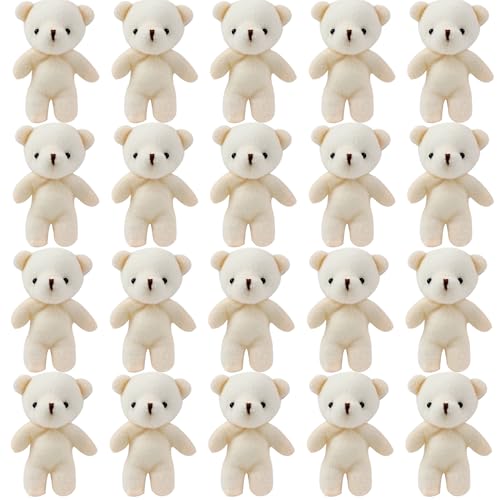Ssguopte Mini Teddybären 20pcs 4, 3 Zoll Plüsch kleine gefüllte Tiere DIY Schlüsselbeutel Handwerk Geschenke von Ssguopte