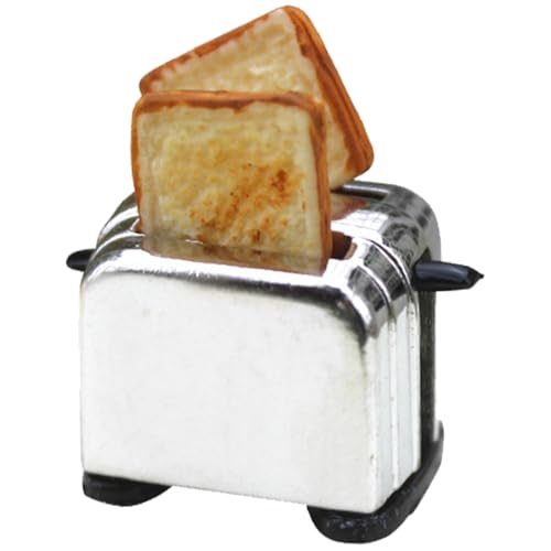 Ssguopte Mini-Toaster, Puppenhaus-Küchenzubehör im Maßstab 1:12 (Schwarz) von Ssguopte