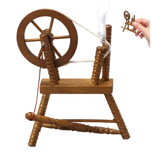 Ssguopte Miniaturnähmaschine, Holzspinnrad 1:12 Puppenhausmöbel, realistische Mini -Requisiten für DIY -Totendspiele, Rollenspiel, Dollhouse Ssguopte Miniaturnähmaschine, Holzspinnrad 1:12 Puppenhausmöbel, realistische Mini -Requisiten für DIY -Totendspiele, Rollenspiel, Dollhouse von Ssguopte