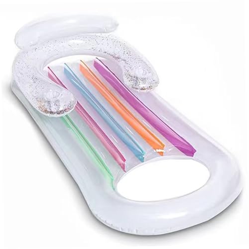 Ssguopte Pool Lounger Float, 47, 2 x 29, 5 Zoll aufblasbarer PVC Poolstuhl mit Rückenlehne und Cup -Halter für Sommer, Strand, Urlaub, transparent Ssguopte Pool Lounger Float, 47, 2 x 29, 5 Zoll aufblasbarer PVC Poolstuhl mit Rückenlehne und Cup -Halter für Sommer, Strand, Urlaub, transparent von Ssguopte