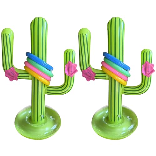 Ssguopte Pool -Party -Spiele, 2PCS PVC aufblasbare Kakteen mit 8 aufblasbaren Ringen und 1 Luftpumpe für Sommerpool -Strandpartyzubehör Ssguopte Pool -Party -Spiele, 2PCS PVC aufblasbare Kakteen mit 8 aufblasbaren Ringen und 1 Luftpumpe für Sommerpool -Strandpartyzubehör von Ssguopte