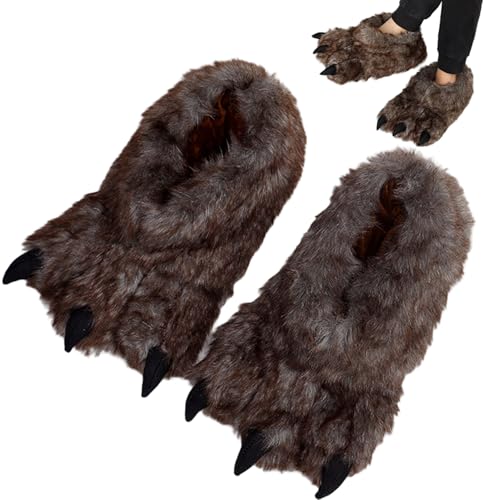 Ssguopte Tierschuhe, warme weiche, rutschfeste Pfotenschuhe, süße pelzige Füße Pfoten für Männer Halloween Animal Cosplay Theme Party, EU 40-41 Ssguopte Tierschuhe, warme weiche, rutschfeste Pfotenschuhe, süße pelzige Füße Pfoten für Männer Halloween Animal Cosplay Theme Party, EU 40-41 von Ssguopte