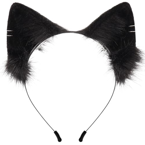 Ssguopte Wolf Ohren, Plüsch -Katzenohren Stirnband, Persönlichkeit Tierkostümzubehör für Cosplay (weiß) von Ssguopte