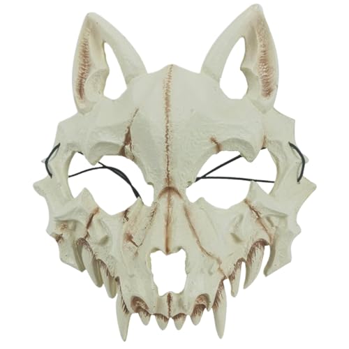 Ssguopte Wolf Schädelmaske 3D PU Foam Halloween Maske für Erwachsene Kinder, realistisches Cosplay -Tierkostüm Ssguopte Wolf Schädelmaske 3D PU Foam Halloween Maske für Erwachsene Kinder, realistisches Cosplay -Tierkostüm von Ssguopte