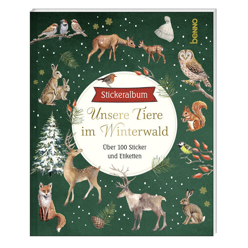 Stickeralbum »Unsere Tiere im Winterwald« von St. Benno