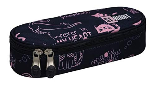 ST.Right Katzen-Federmäppchen, flach, organisiert, Stiftehalter, Schultasche, für Mädchen, Damen ST.Right Katzen-Federmäppchen, flach, organisiert, Stiftehalter, Schultasche, für Mädchen, Damen von St.Right