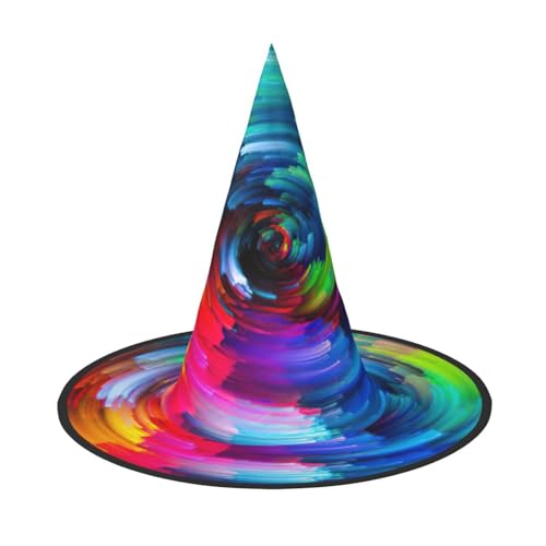 Halloween-Hexenhut, Hexenhut, Party, Karneval, Weihnachten, Cosplay, Hexenhüte für Frauen, bunte Regenbogenspirale von StOlmx